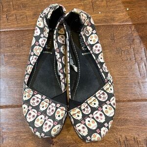 Sugar Skull Print Flats